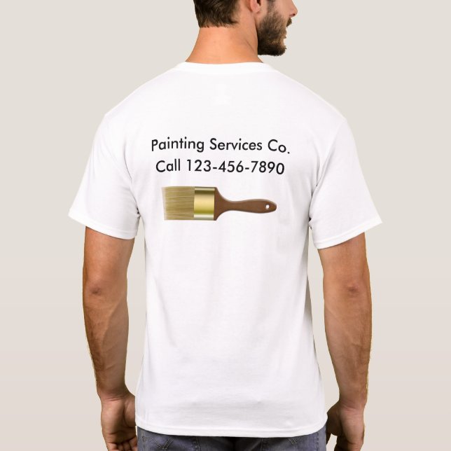 T-shirt Chemises de travail de service de peintre (Dos)
