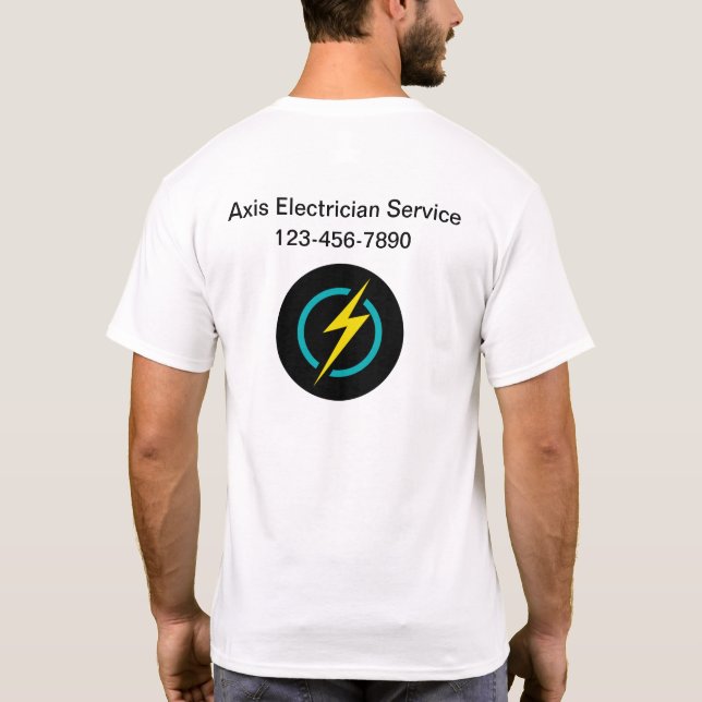 T-shirt Chemises de travail du personnel électricien (Dos)