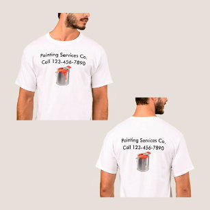 T-shirt Chemises de travail pour peintre maison double fac