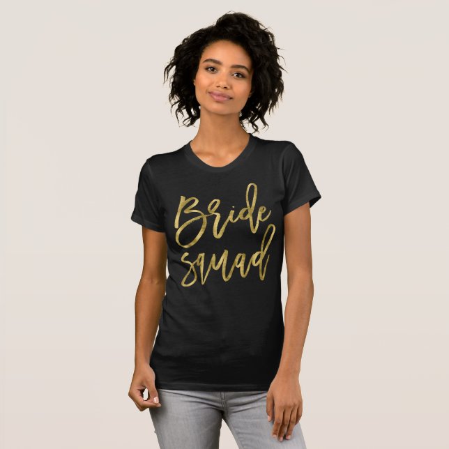 T-shirt Chemises d'équipe de l'effet d'huile d'or (Devant entier)