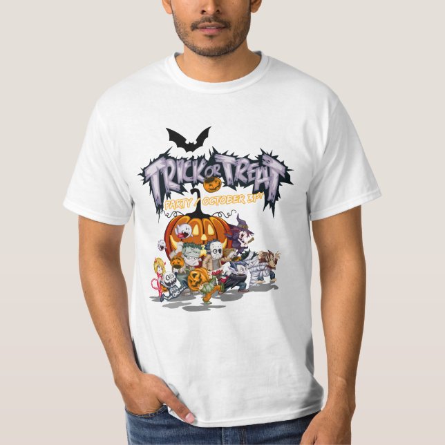 T-shirt Chemises d'Halloween (Devant)
