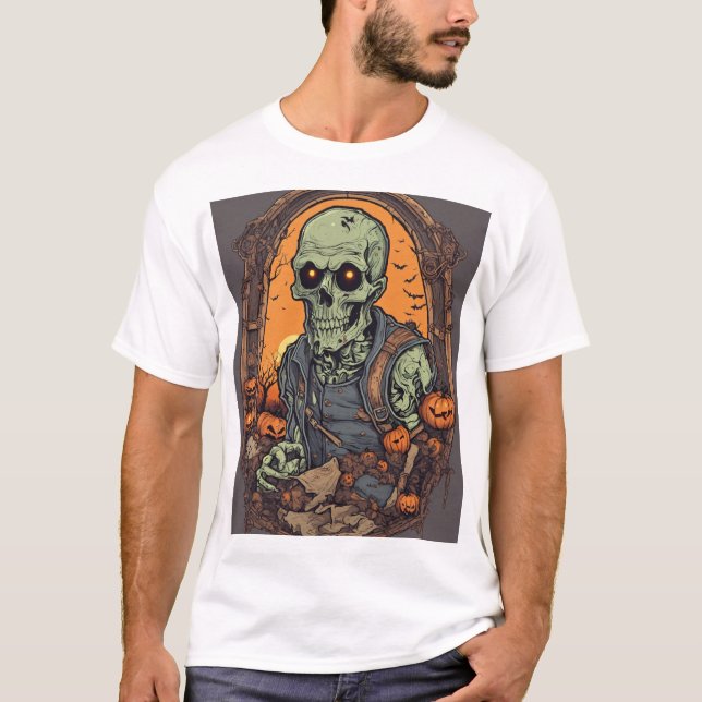 T-shirt Chemises d'Halloween pour hommes (Devant)