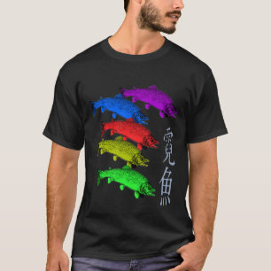 T-shirt Chemises d'obscurité de truite arc-en-ciel