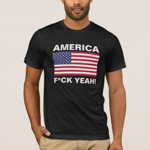 T-shirt Chemises drôles - AMÉRIQUE, F*CK OUAIS !