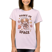 Chemises drôles d'astronaute de chat - Paws in Spa