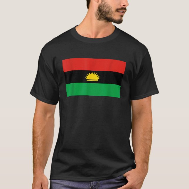T-shirt Chemises du drapeau du Biafra (Devant)