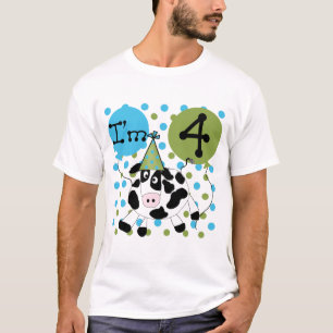 T-shirt Chemises et cadeaux Blue Cow 4th Birthday
