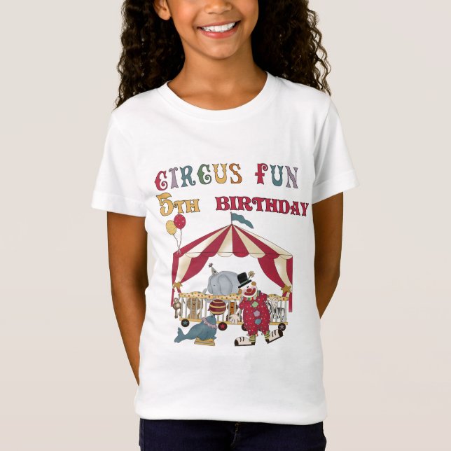T-Shirt Chemises et cadeaux Circus 5th Birthday (Devant)