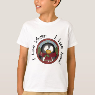 T-shirt Chemises et cadeaux de vacances en pingouin d'hive