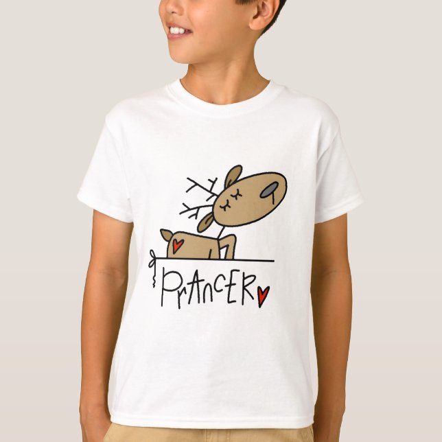 T-shirt Chemises et cadeaux Prancer Reindeer (Devant)