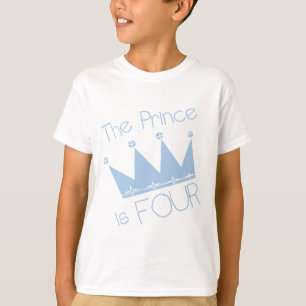 T-shirt Chemises et cadeaux Prince Crown 4th Birthday