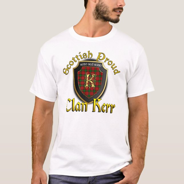 T-shirt Chemises fières écossaises de Kerr de clan (Devant)