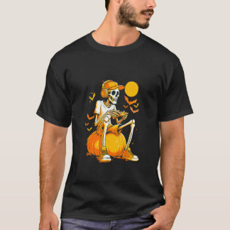 T-shirt Chemises Halloween Squelette Joueur de jeu vidéo G