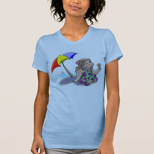 T-shirt chemises hawaïennes de glace de rasage (Devant)