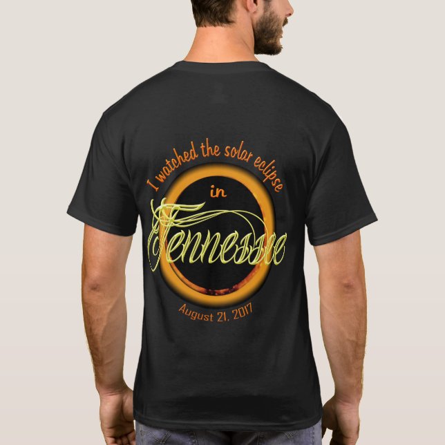 T-shirt Chemises hommes de l'Éclipse solaire à l'oeil (Dos)