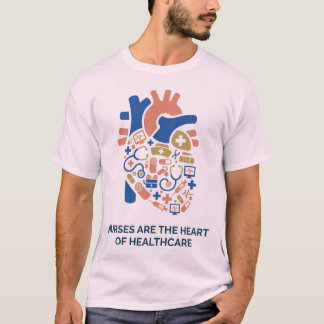T-shirt Chemises Les infirmières sont le cœur de la santé