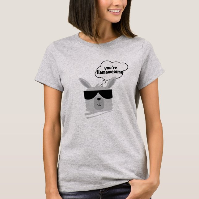 T-shirt Chemises Llama Drôle, Concevez Votre Chemise Llama (Devant)