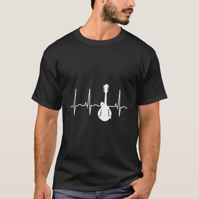 T-shirt Chemises Mandolin Pour Hommes Femme Louveur De Blu (Devant)