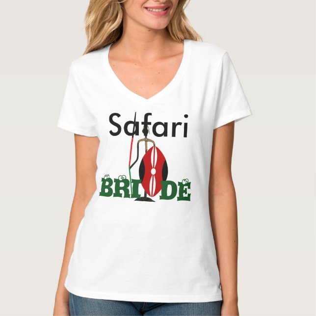 T-shirt Chemises Mariages Bride Safari Hakuna Matata (Devant)