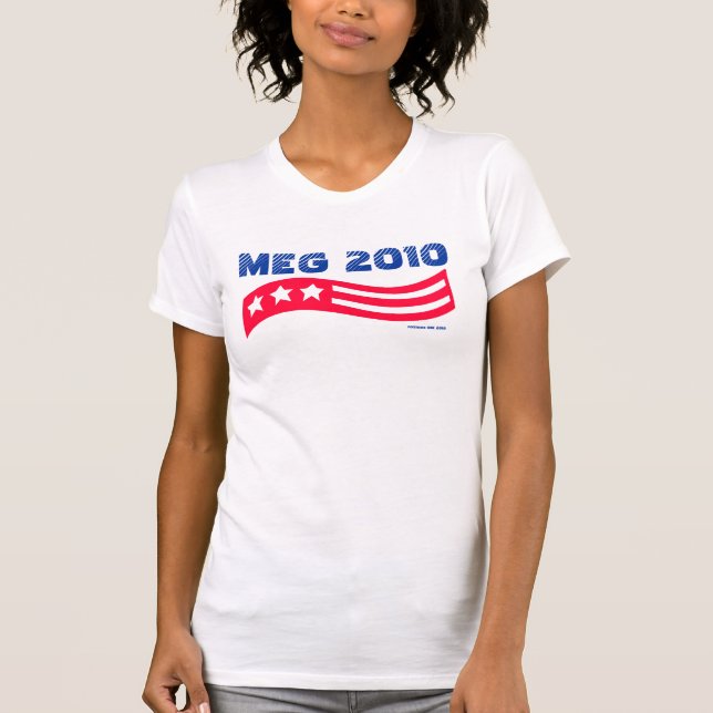 T-shirt Chemises Meg Whitman Red White et Blue Americana (Devant)