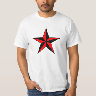 T-shirt Chemises nautiques rouges de coutume d'étoile