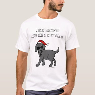 T-shirt Chemises noires de Noël de bande dessinée de
