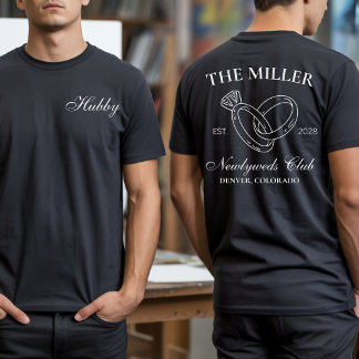 T-shirt Chemises personnalisées pour jeunes mariés Monsieu