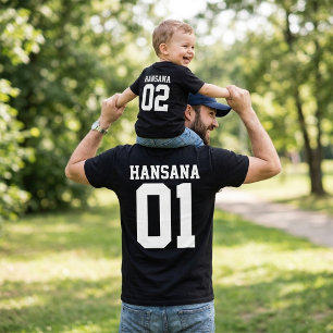 T-shirt Chemises personnalisées pour papa et bébé - Assort