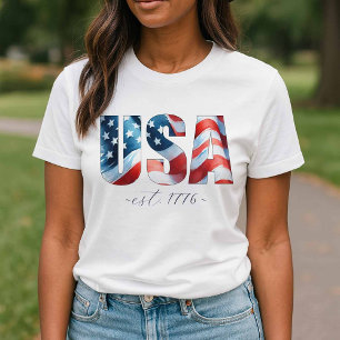 T-shirt Chemises pour femmes du 4 juillet