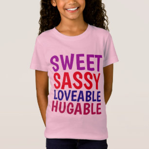 T-Shirt Chemises pour filles, Doux SASSY Étreignable