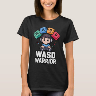T-shirt Chemises pour joueurs PC WASD Warrior pour le jeu