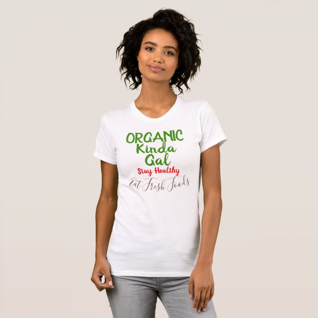 T-shirt Chemises pour le plaisir des aliments frais Kinda  (Devant entier)
