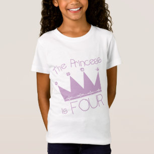 T-Shirt Chemises Princess Crown 4th Birthday