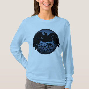 T-shirt Chemises Raven Art Raven Chemises d'art Crow femme