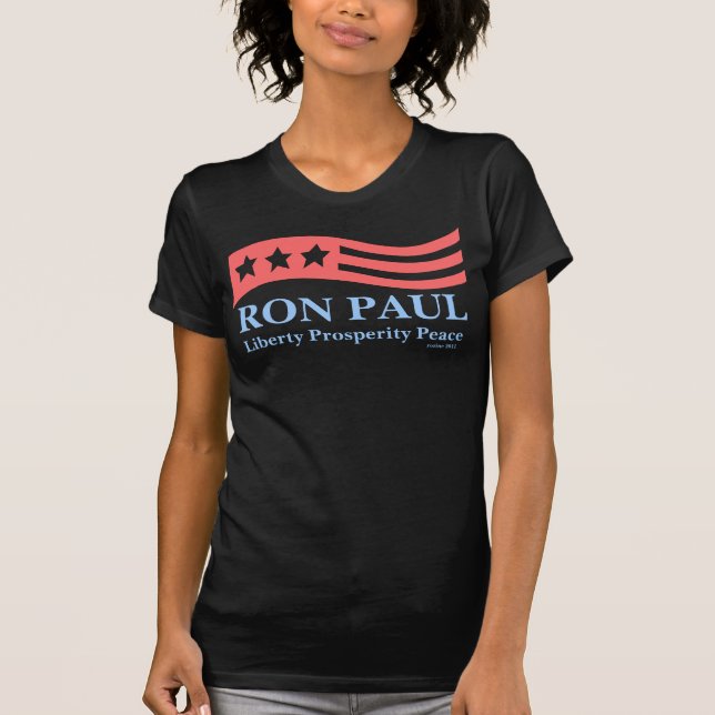 T-shirt Chemises Ron Paul Red White et Blue Americana (Devant)