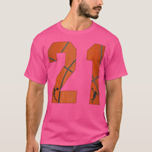 T-shirt Chemises T De Basketball Avec Numéro 21 Vingt Et U