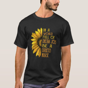 T-shirt Chemises tournesol drôle Diabète Chemises infirmiè