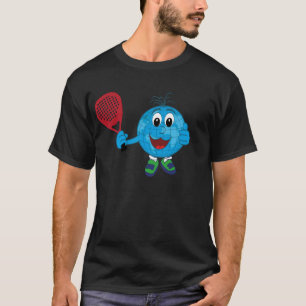 T-shirt chemisette boule du monde en jouant au padel