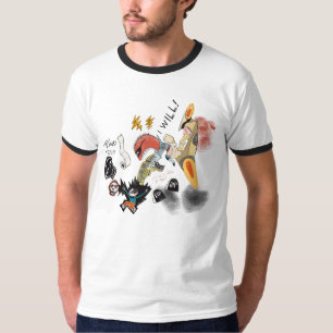 T-shirt Chemisette homme « I will find you » bords noi