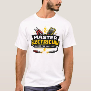 T-shirt Chemisier Électricien Maître Câblé Pour Réussir