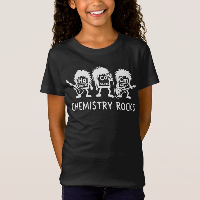 T-Shirt Chemistry Rocks Science Rock Band (Devant)