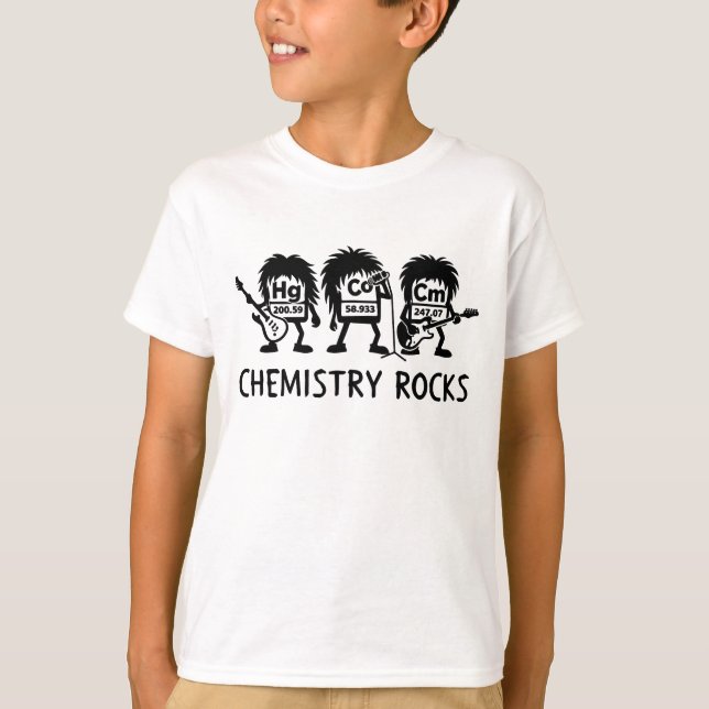 T-shirt Chemistry Rocks Science Rock Band (Devant)