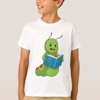 Chenille à Reading avec livre