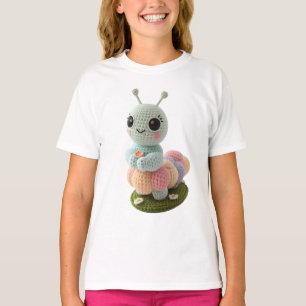 T-shirt Chenille Douillette Un Ami Au Crochet Fantaisiste