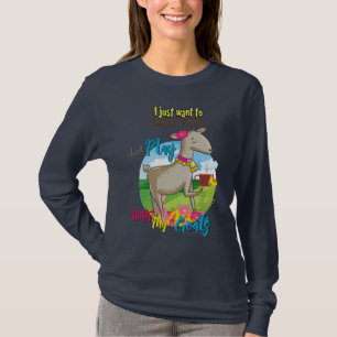 T-shirt CHÈQUE   Je veux juste boire du café jouer avec de