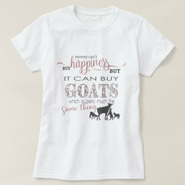 T-shirt CHÈQUE | L'argent ne peut pas acheter le bonheur p (Design devant)