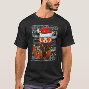 T-shirt Cher doux style Xmas lumières Père Noël Rouge Pand