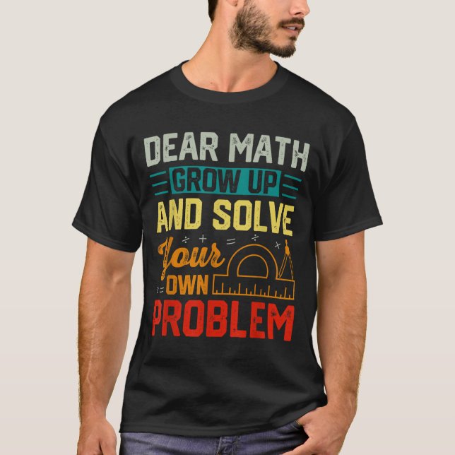 T-shirt Cher Math Augmenter Funny Problème Résoudre Nerdy  (Devant)