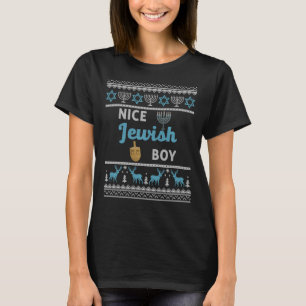 T-shirt Cher moche Hanoukka Juif Menorah Joli garçon juif