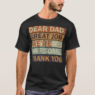 T-shirt Cher Papa, Grand Travail Étaient Merci Vintage